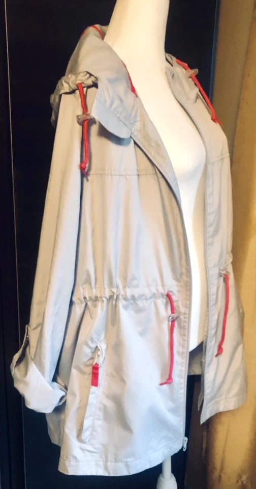 Погода укротитель женщин с капюшоном серый розовый Packable куртка ветровка парка XL - Изображение 1 из 4