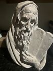 Vintage Moses ten commanments bust sculpture