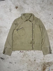 Vintage Y2K Asymmetrical Utility Light Jacket Army Style Japanese rare - Picture 1 of 12