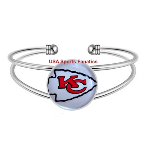 NFL - Kansas City Chiefs Team Logo Adjustable Bangle Bracelet Cover