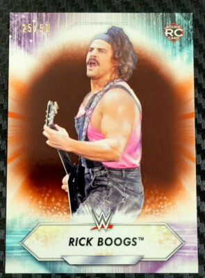 2021 TOPPS WWE  RICK BOOGS ROOKIE #D 25/50 - Image 1 of 2