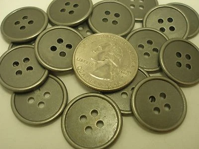New lots of 10 Silver/Nickel Dull Metal Buttons size 13/16, 5/8 &1/2 inch (#S2) - Image 1 of 4