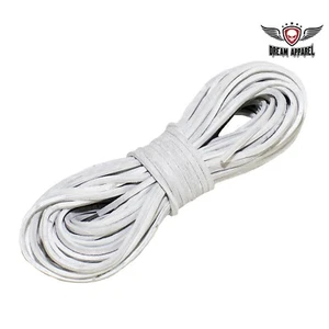 White Leather Lace for Chaps, Vests, Bags, Boots, Arts & Crafts (50 Feet Long) - Picture 1 of 4