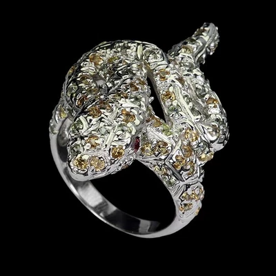 925 Sterling Silver Ring Round Sapphire 2mm Natural Gemstone Jewelry Size 9 - Image 1 of 4