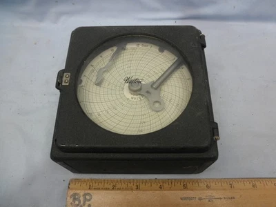 Vintage, Awesome Miniature 5" Weston W-1044-M Circular Chart Recorder - NR - Bild 1 von 4