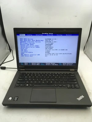 LENOVO THINKPAD T440P - BOOTS TO BIOS - INTEL I5 4300M - NO RAM- NO OS -READ- BB - Image 1 of 4