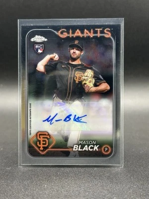 MASON BLACK 2024 Topps Chrome Update Rookie RC Autograph Auto #AC-MB SF Giants - Image 1 of 2