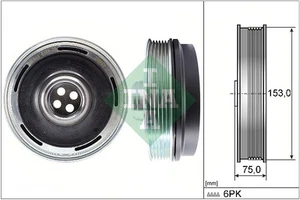 Crankshaft Pulley (TVD) fits BMW X1 F48 2.0D 2014 on Torsional Vibration Damper - Picture 1 of 3