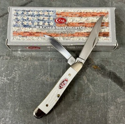 Navaja de Bolsillo Plegable Case XX 60188 Blanca con Escudo Rojo Cacahuete 6220SS Foto 1 de 4