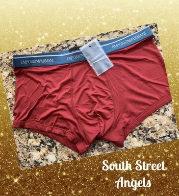 EMPORIO ARMANI ~ ROJO ~ BAÚL DE MICROFIBRA ESENCIAL PARA HOMBRE / CALZONCILLO TALLA XL Foto 1 de 4