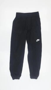 Nike Girls Black Jogger Trousers S Elastic Waist - Picture 1 of 12