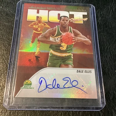 2023-24 Panini NBA Hoops Dale Ellis Hot Signatures Auto Sonics casi nuevo baloncesto Foto 1 de 4