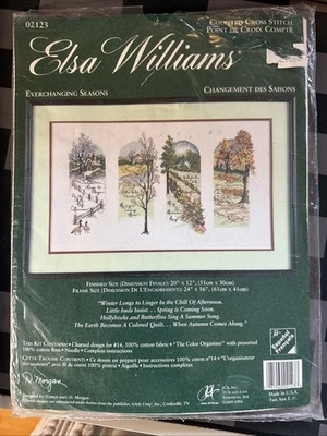 Kit de punto de cruz contado Elsa Williams "Everchanging Seasons"~# 02123~Nuevo/Sellado Foto 1 de 2