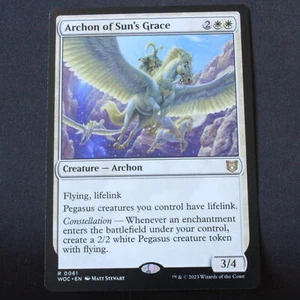 Archon of Sun's Grace Magic The Gathering Commander: Wilds of Eldraine raro 61 casi nuevo - Imagen 1 de 6