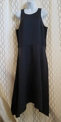 Banana Republic Sleeveless Maxi Women's Dress Gray Lined 2 Pockets Zip Size 14 - Image 1 of 4