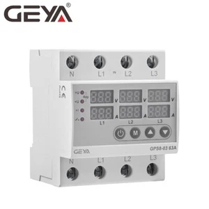 Über Stromschutz Über&Unter Spannung schützendes dreiphasiges Gerät 63A 220V - Picture 1 of 13