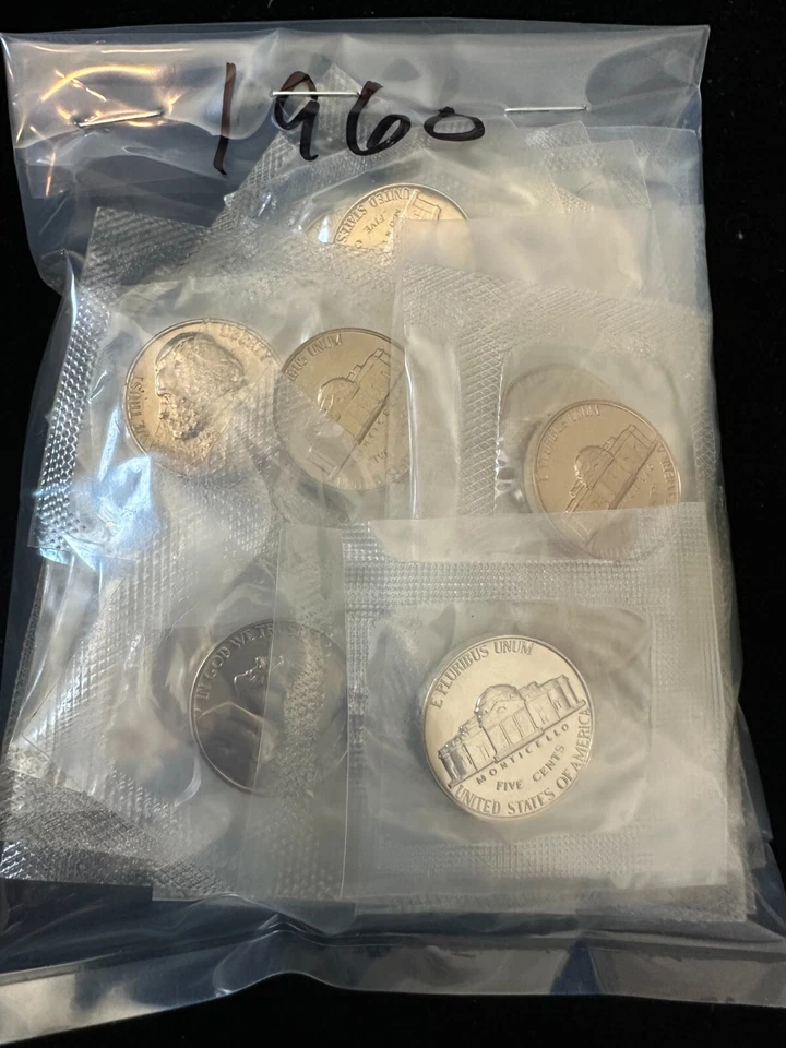 40 Coin ROLL 1960 Jefferson Nickel Gem Proof Roll (40 coins) Cello - Image 1 of 1