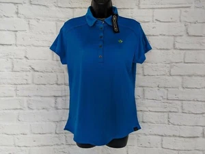 OGIO Golf Athletic Shirt Womans M Blue Polo Top Short Sleeve NWT - Picture 1 of 4
