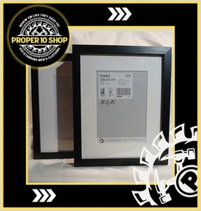 Set of 2 IKEA Ribba Black 8" x 10" Modern Picture Frame with mats Pre-owned - Picture 1 of 3