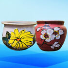 2 Pcs Succulent Pot Chinese Style Hand-painted Flowerpot Indoor Plant Pots
