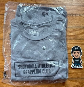 NEW SHOYOROLL ATHLETICS GRAPPLING CLUB LOGO TEE SHIRT GREY JIU JITSU BJJ SZ L - Picture 1 of 2