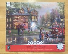 Thomas Kinkade Hometown Firehouse 2000 Piece Jigsaw Puzzle Poster Included Seal