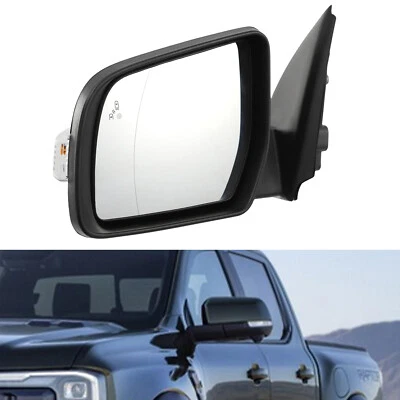 Espejo retrovisor térmico plegable eléctrico izquierdo Ford Ranger 2019-2023 con lado del conductor BSM de 12 pines Foto 1 de 4