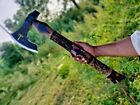 MDM FORGED WROUGHT BEARDED THROWING AXE VIKING TOMAHAWK HATCHET HOLLY CROSS AX
