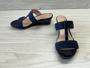 Bandolino Idella Platform Sandal, Women's Size 8M, Blue 