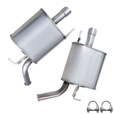 Stainless Steel Pair of Exhaust Muffler fits: 2009-2013 Infiniti G37 3.7L Sedan - Image 1 of 4