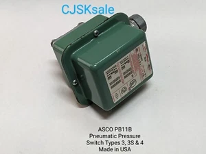 ASCO PG11B Pneumatic Pressure Switch Types 3, 3s & 4 Made In USA (USED). - Picture 1 of 10