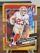 2023 Donruss Christian McCaffrey Gold Press Proof Die-Cut /25!!! 49ers!!!