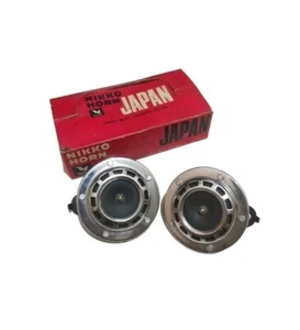 Yamaha RXK RXS RXS100 RX115 RX SPECIAL Horn Crhome Pair Niko Nos 12Volt - Picture 1 of 4