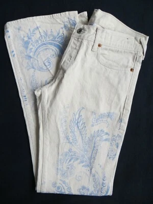 Pantalones de mezclilla Guess Jeans vintage Rock Star estampado cachemir botón mosca para hombre 30 32 33 Foto 1 de 4
