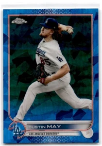 2022 Topps Chrome Update Sapphire Dustin May Los Angeles Dodgers #US7 - Picture 1 of 2