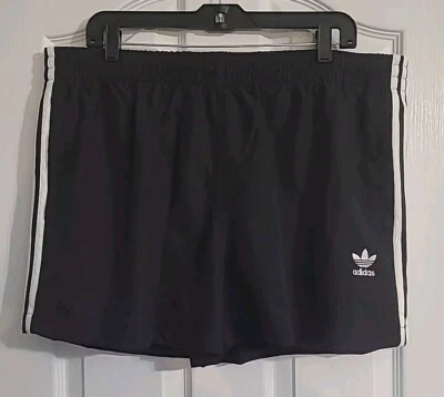 Bermuda de natação Adidas Originals Adicolor Climalite 3 listras masculina tamanho 2XL HT4419 - Imagem 1 de 4