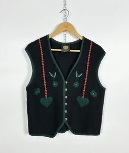 Lanamoden Salzburg maglione cardigan senza maniche pura lana donna made in Austria - Foto 1 di 5