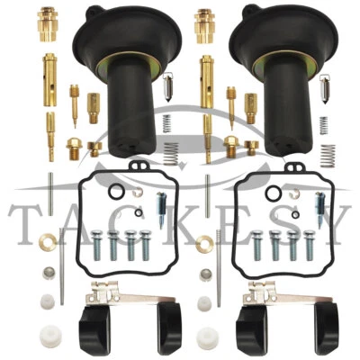 2 X Para Yamaha XVS650 V Star 650 Carburador Reconstrucción Kit Émbolo Flotador Diafragma Foto 1 de 2