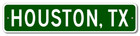 Houston, Texas Metal Wall Decor City Limit Sign - Aluminum