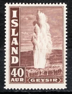 1939 Iceland Sc #206 - 40 Aur - Great Geyser, MLH Cv$15.50 - Picture 1 of 1