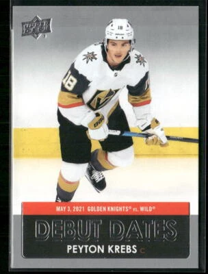 2021-22 UD Series 1 Debut Dates  #DD-14 Peyton Krebs Vegas Golden Knights - Image 1 of 2
