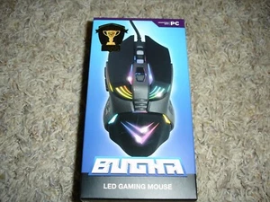 Bugha LED Light up gaming universal mouse Xbox PS4 PC 7200 DPI, 7 keys - Picture 1 of 5