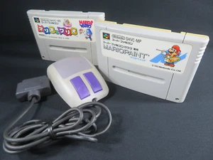 Super Famicom mouse Mario paint and wario Nintendo Japan game SFC 2 games jp - Picture 1 of 24