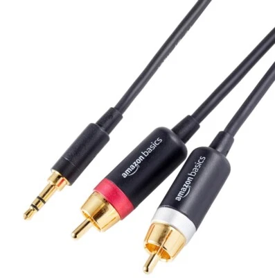 3.5mm to 2-male RCA Adapter Cable 8ft/2.4mm  - Image 1 of 4