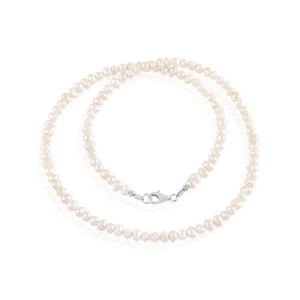 A++ Natural Freshwater Pearl Smooth Round Gemstone Beads Handmade Necklaces 18'' - Picture 1 of 12