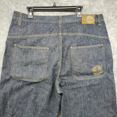 Pantalones Cortos Timberland Bermudas Para Hombre Talla 40 Azul Oscuro Lavado Denim Sueltos Foto 1 de 4