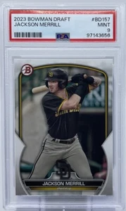 Jackson Merrill Rookie PSA 9 - 2023 Bowman Draft -Padres- “Jackson Barrels” - Picture 1 of 8