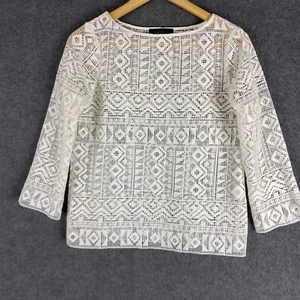 Karen Kane Top Womens 2 Extra Small XXS White Shirt Sheer Formal Evening Event - Bild 1 von 11