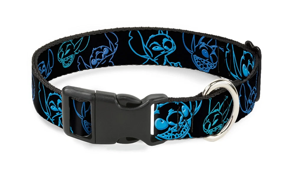 ¡NUEVO! COLLAR DE PERRO PUNTADA ELÉCTRICA POSES AZULES NEÓN PREMIUM LICENCIA DISNEY Foto 1 de 1