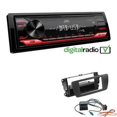 JVC KD-X182DB MP3 DAB+ USB Autoradio für Seat Ibiza IV Ibiza IV ST nitschwarz - Bild 1 von 4